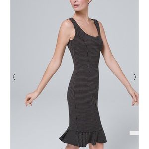 WHBM - Body Perfecting Dot-Print Suiting Sheath Dress